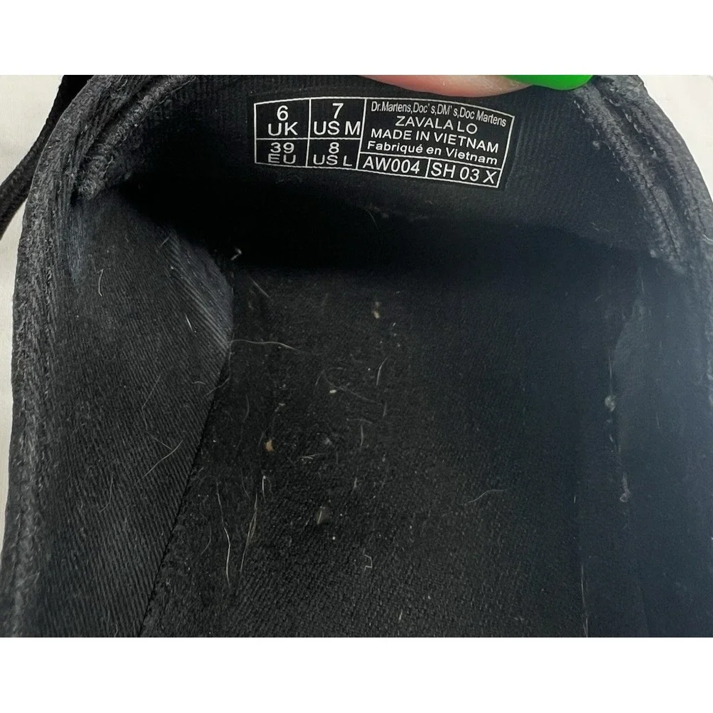 Dr Martens Zavala Lo Mens 7 Womens 8 39 EU Black Leather Lace Up Shoes